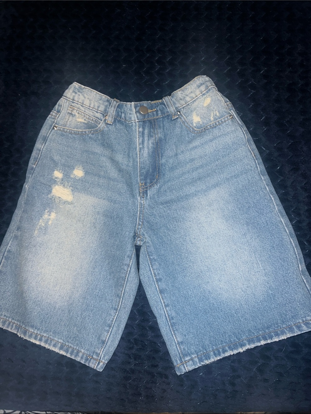 Girls or Nah. Light Blue Denim Shorts - NEW. Casual Distressed Style